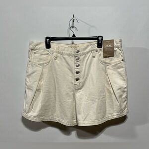 Madewell The 90’s Jean Shorts Mid-Length Button-Up Shorts Size 33” New With Tags